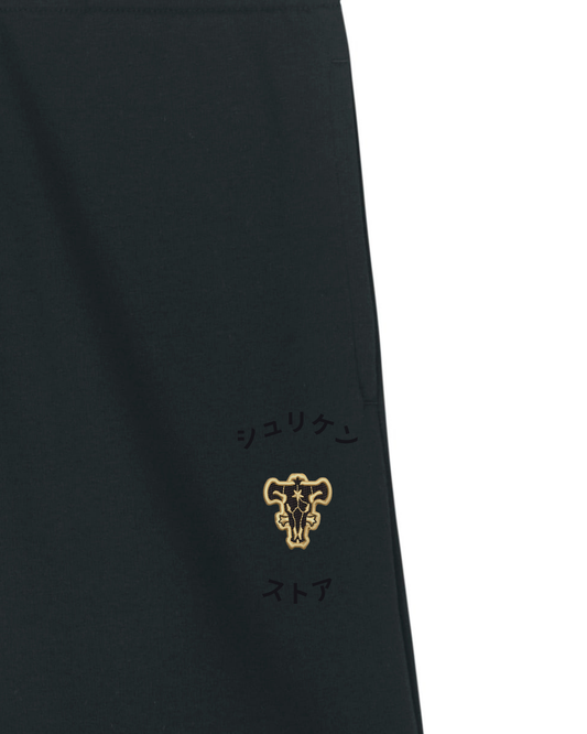 Short Brodé Taureau Noir